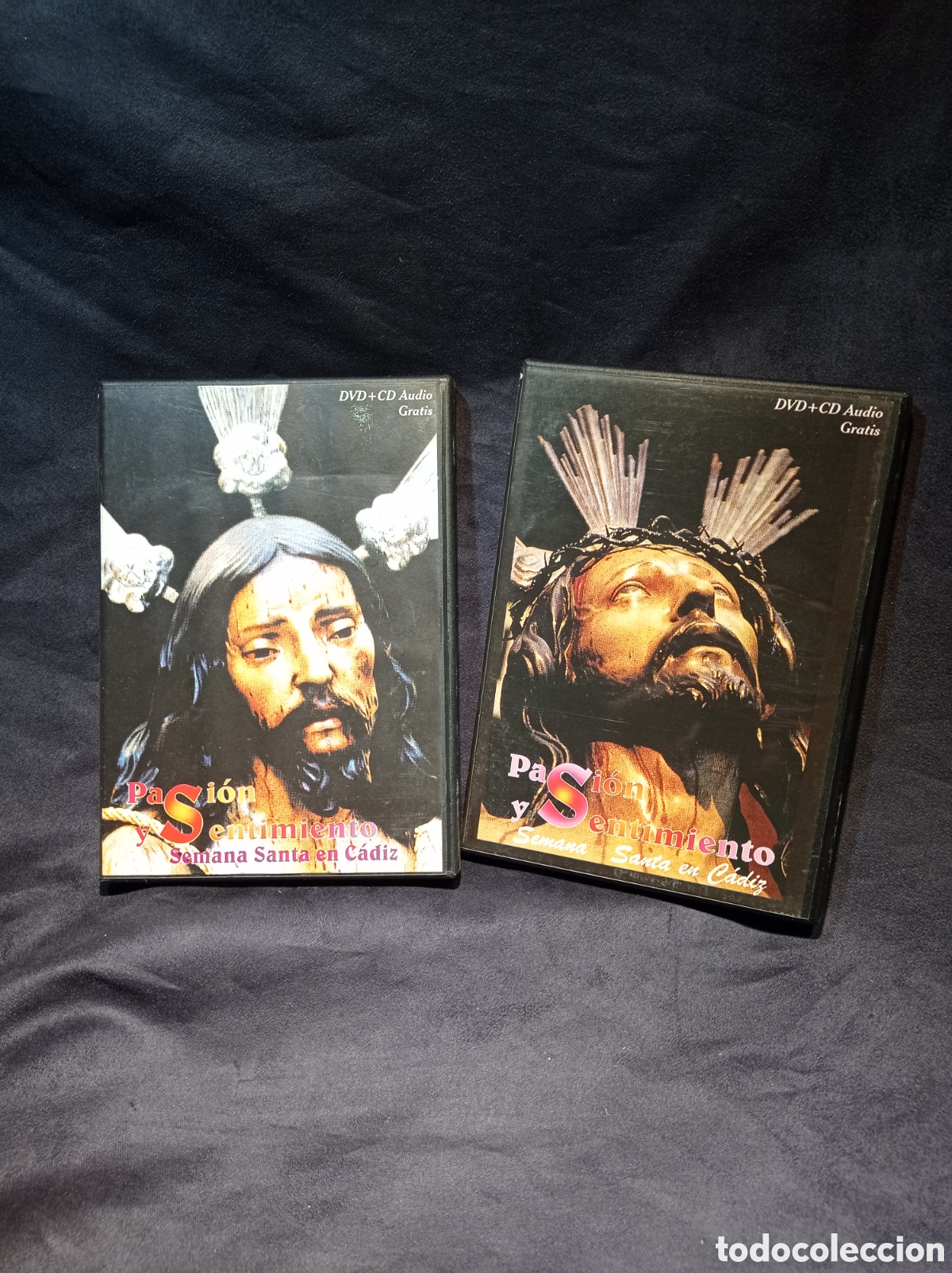 Cine: 2 DVD + 2 CD PASI&Oacute;N Y SENTIMIENTO SEMANA SANTA EN C&Aacute;DIZ A&Ntilde;O 2005. MUY BUEN ESTADO