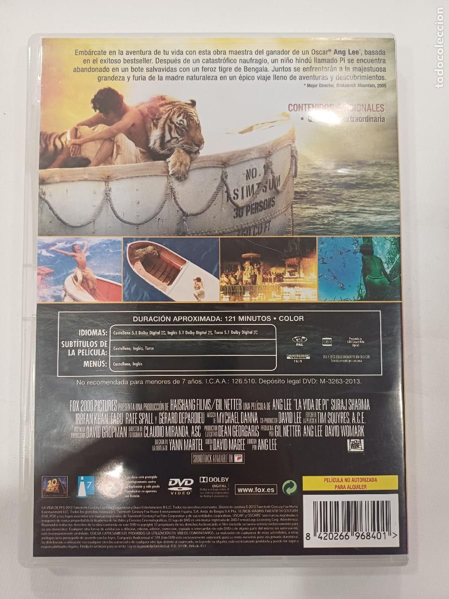 Cine: LA VIDA DE PI/DVD FOX. - Foto 3