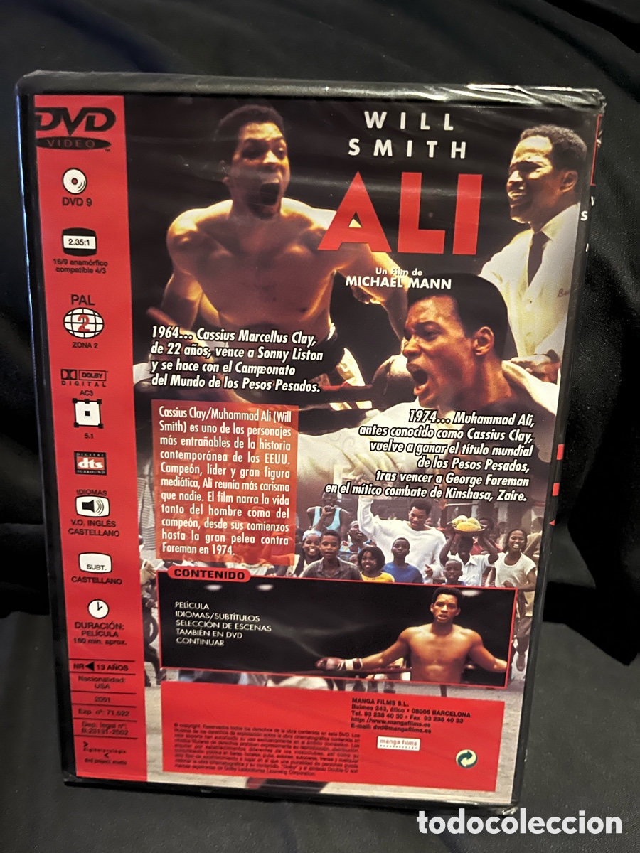 Cine: Ali (DVD) Will Smith Michael Mann ~ NEW/Sealed!! (torn plastic) - Foto 2