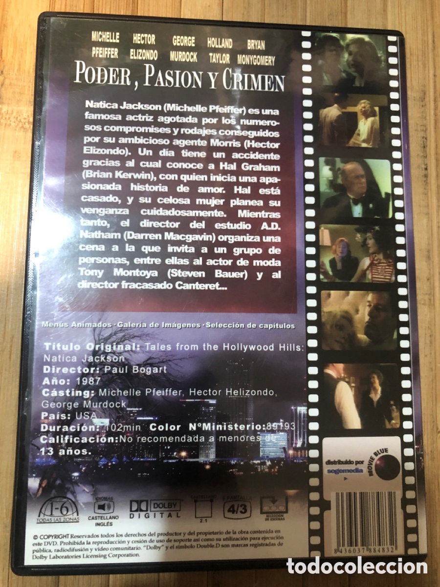 Cine: Poder,pasi&oacute;n y crimen DVD SEMINUEVO - Foto 2
