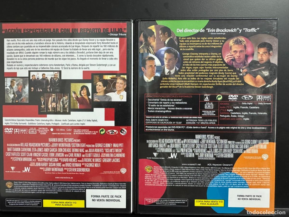 Cine: Steven Soderbergh ● Pack Oceans Eleven + Oceans Twelve ● 2x[DVD] Box - Foto 5