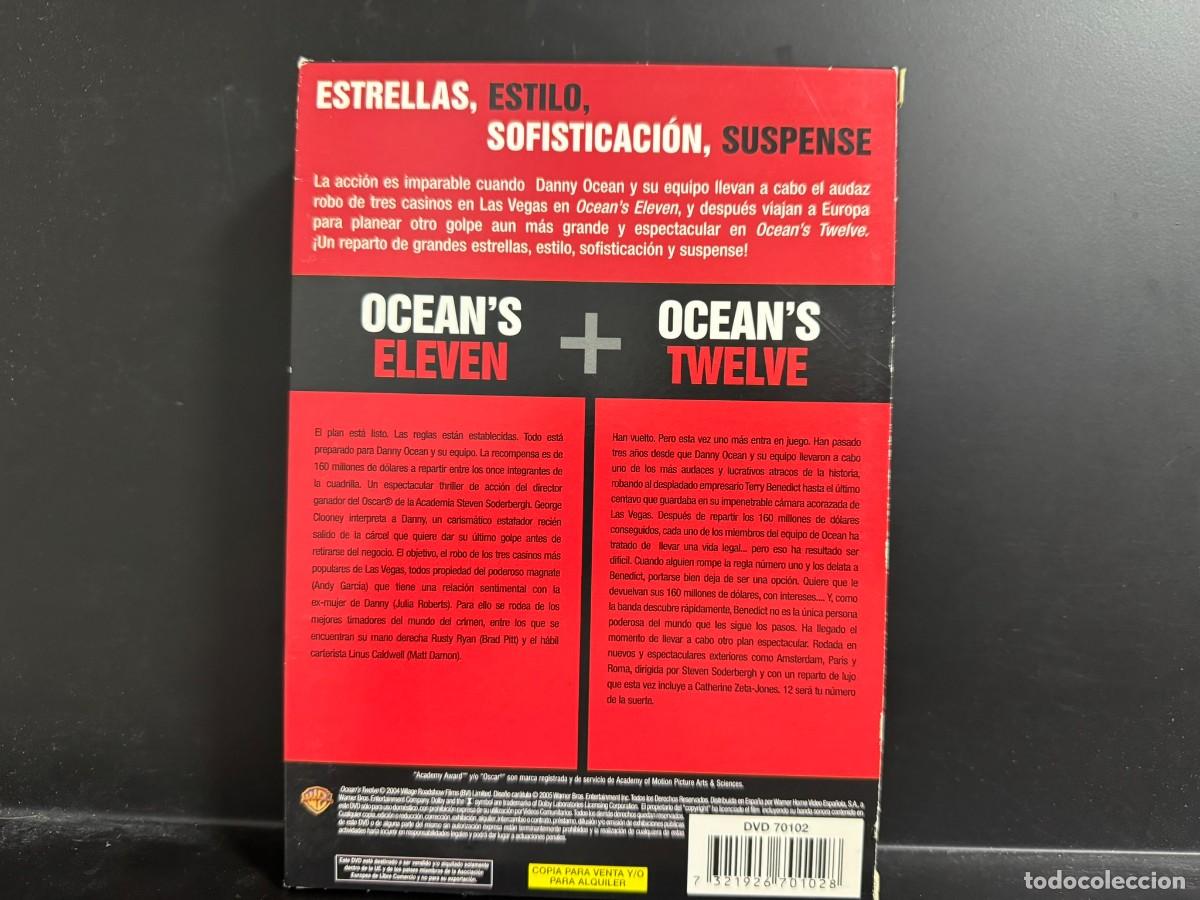 Cine: Steven Soderbergh ● Pack Oceans Eleven + Oceans Twelve ● 2x[DVD] Box - Foto 6