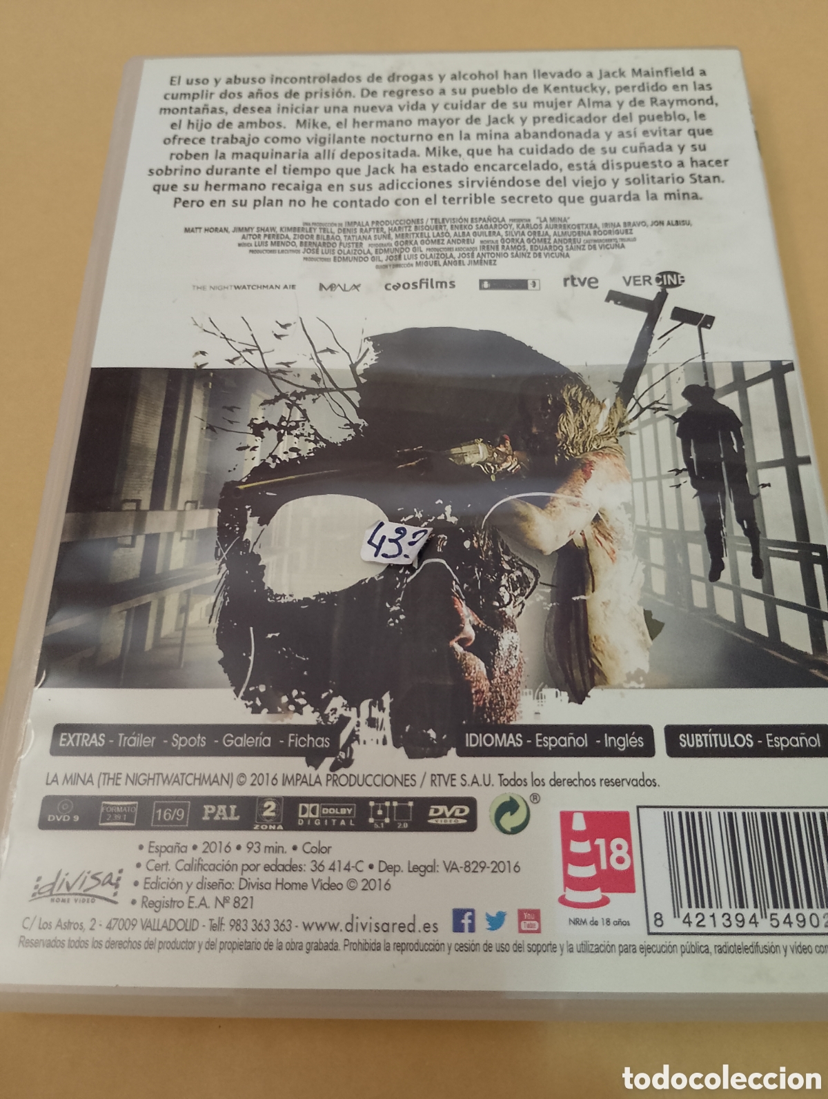Cine: Dvd. La mina. M. A. Jim&eacute;nez. Terror. - Foto 2