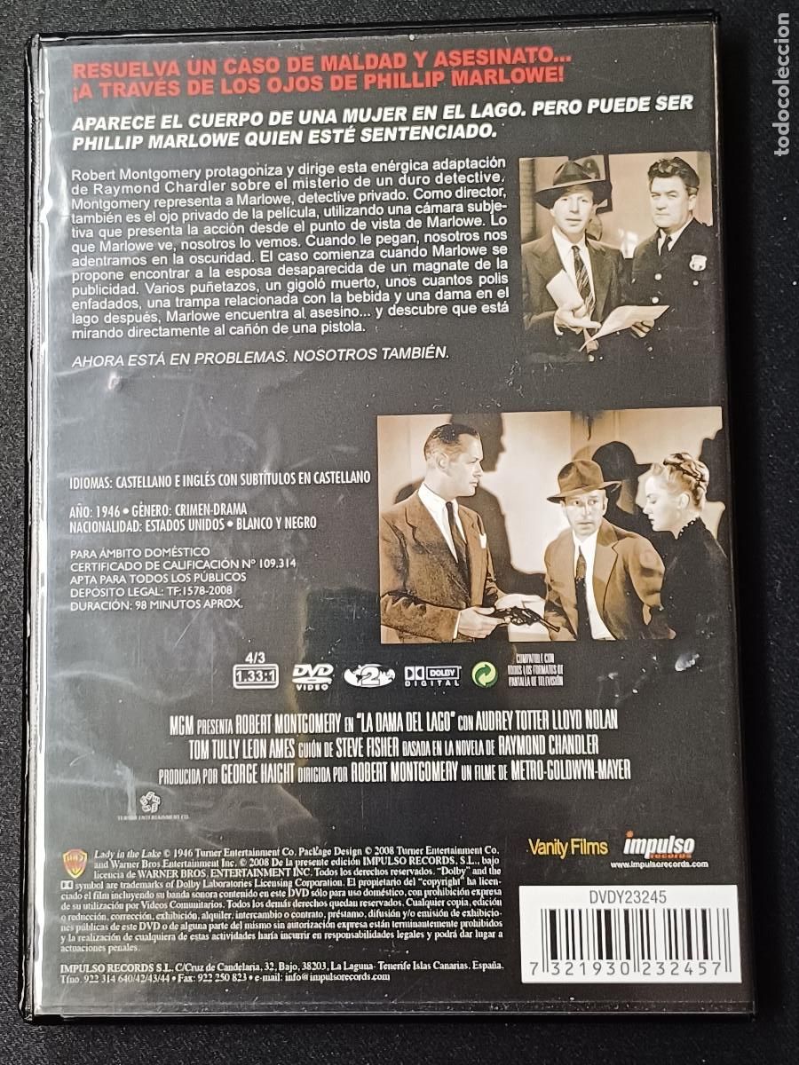 Cine: LA DAMA DEL LAGO/DVD. - Foto 3