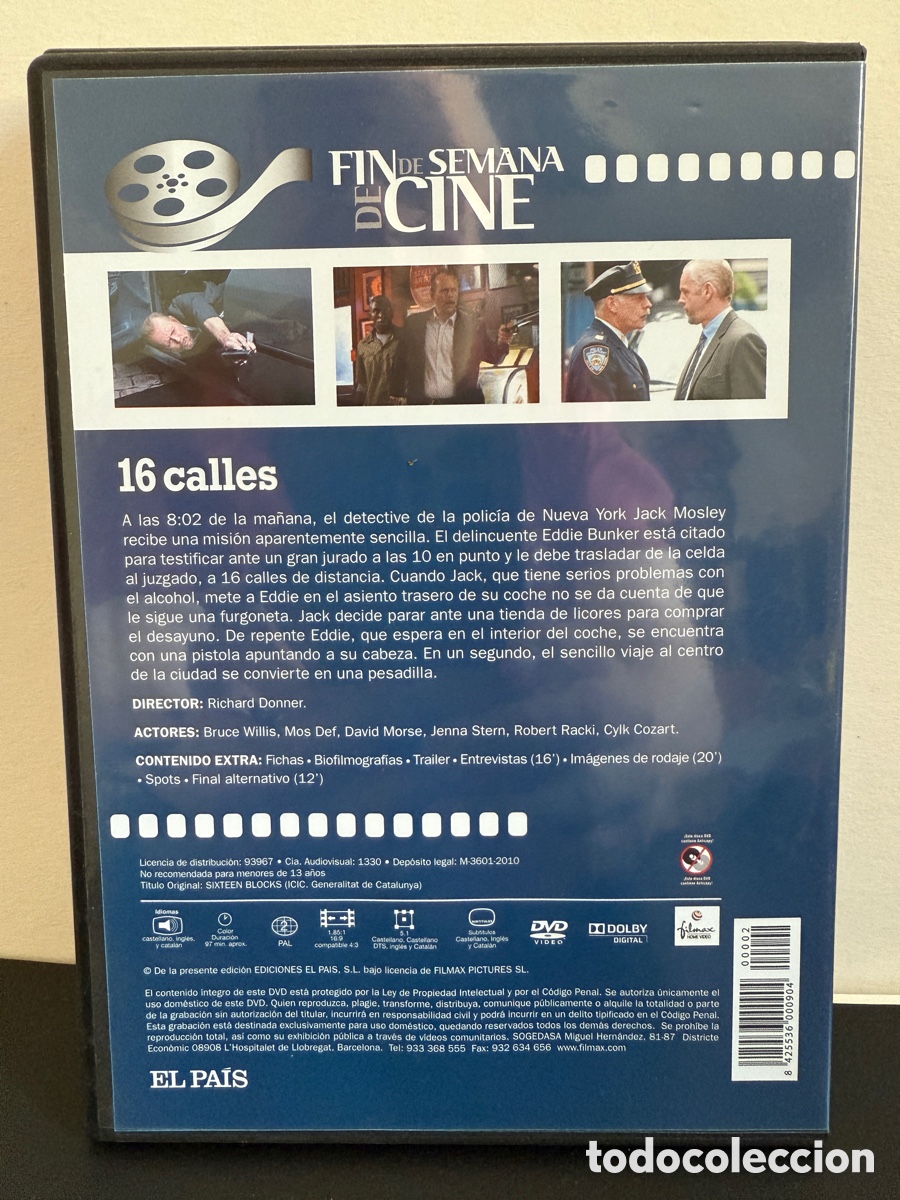 Cine: 16 Calles (DVD) Bruce Willis - Foto 2