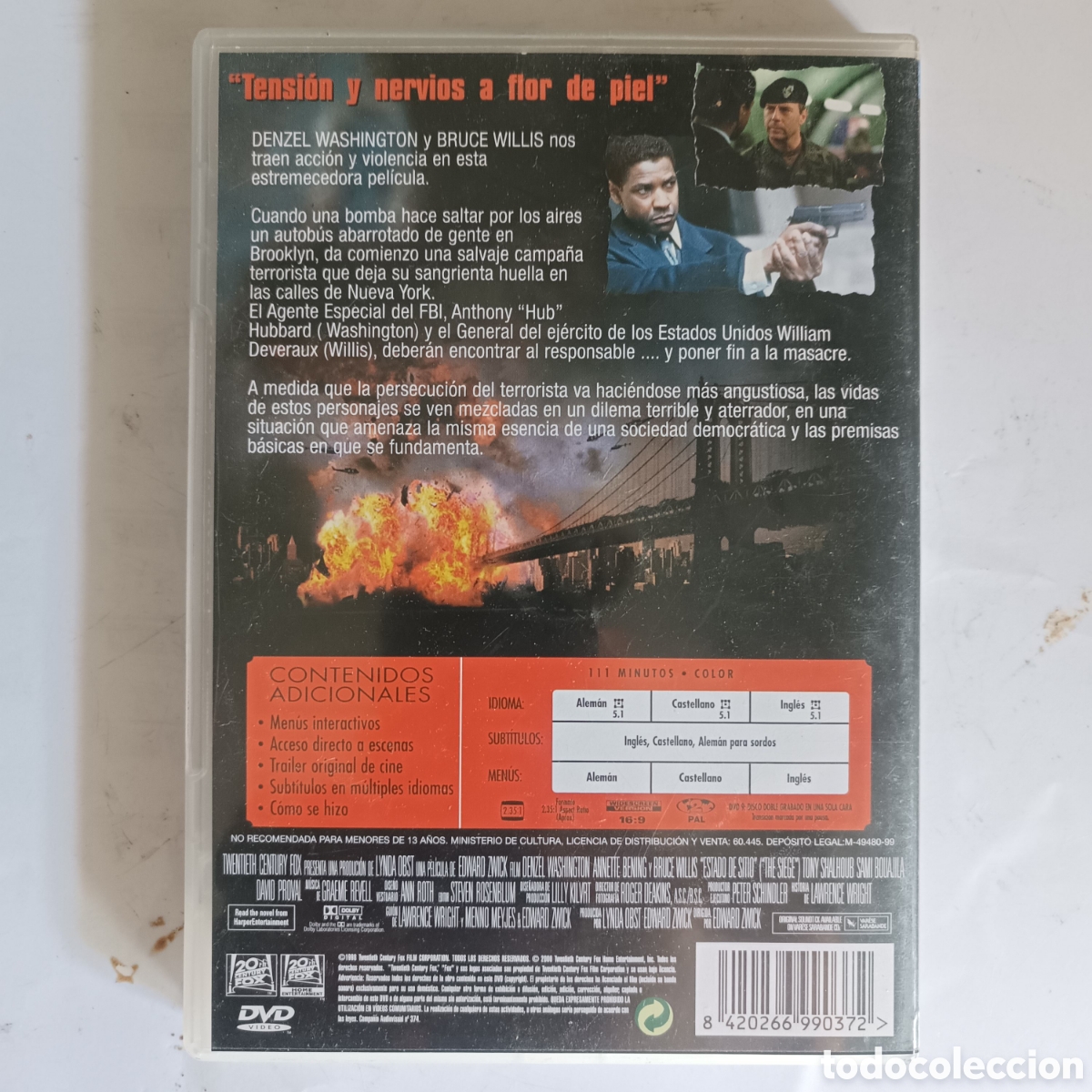 Cine: DVD Estado de sitio. Bruce Willis - Foto 2