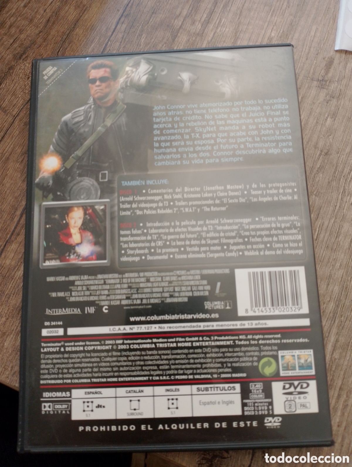 Cine: DVD pelicula Termin&aacute;tor 3 - Foto 2