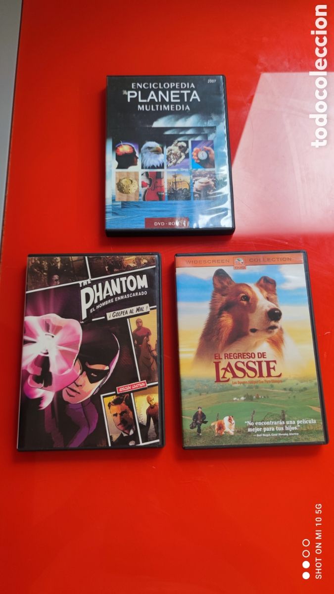 Cinema: &rdquo;3 DVD PELICULAS&rdquo;, ENCICLOPEDIA PLANETA,EL REGRESO DE LASSIE,THE PANTOM