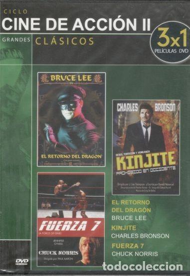 Cinema: 3x1 EL RETORNO DEL DRAGON + KINJITE + FUERZA 7 - DVD SLIM