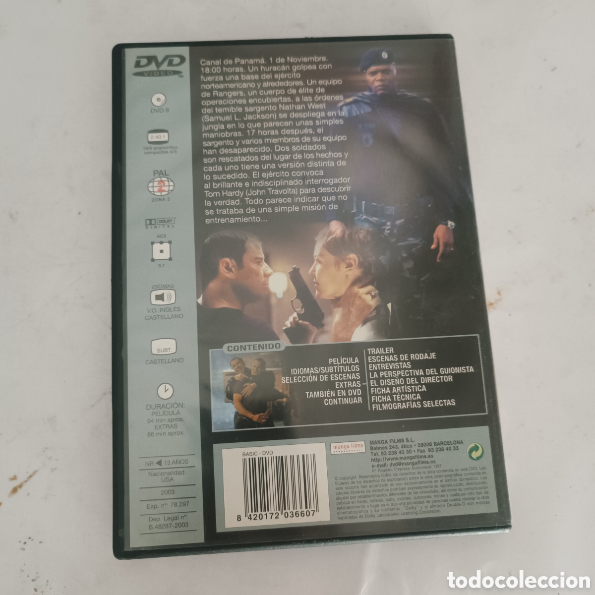 Cine: BASIC - DVD- JOHN TRAVOLTA , SAMUEL L. JACKSON - Foto 3