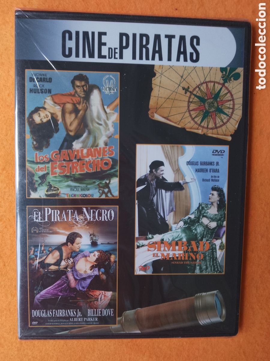 Kino: CINE DE PIRATAS . 3 PELICULAS . DVD NUEVO . PRECINTADO