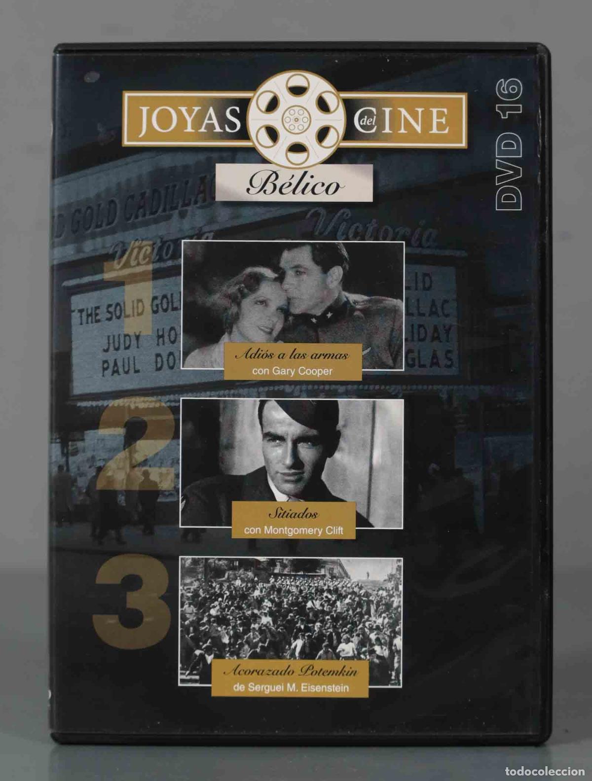Cine: DVD. JOYAS DEL CINE: BELICO 16. ADIOS A LAS ARMAS. SITIADOS. ACORAZADO POTEMKIN