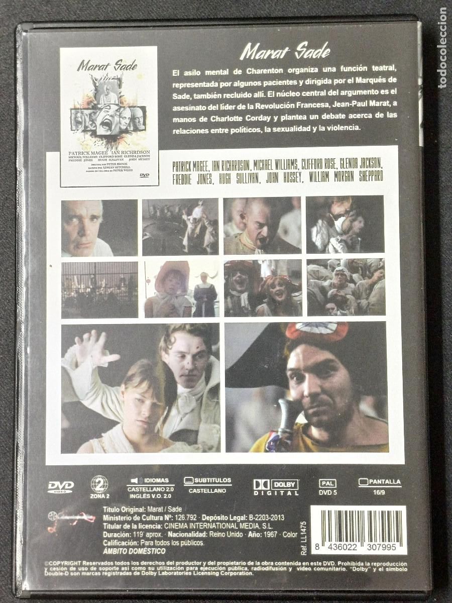 Cine: MARAT SADE/PETER BROOK/DVD. - Foto 3