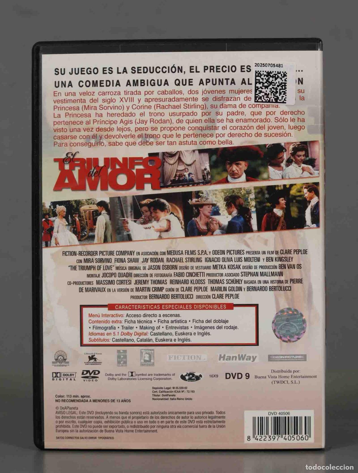 Cine: DVD. EL TRIUNFO DEL AMOR - Foto 2