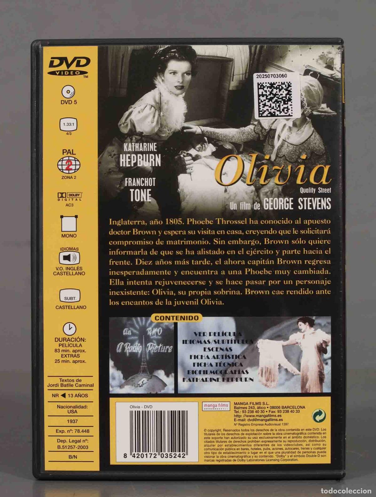 Cine: DVD. OLIVIA. GEORGE STEVENS - Foto 2
