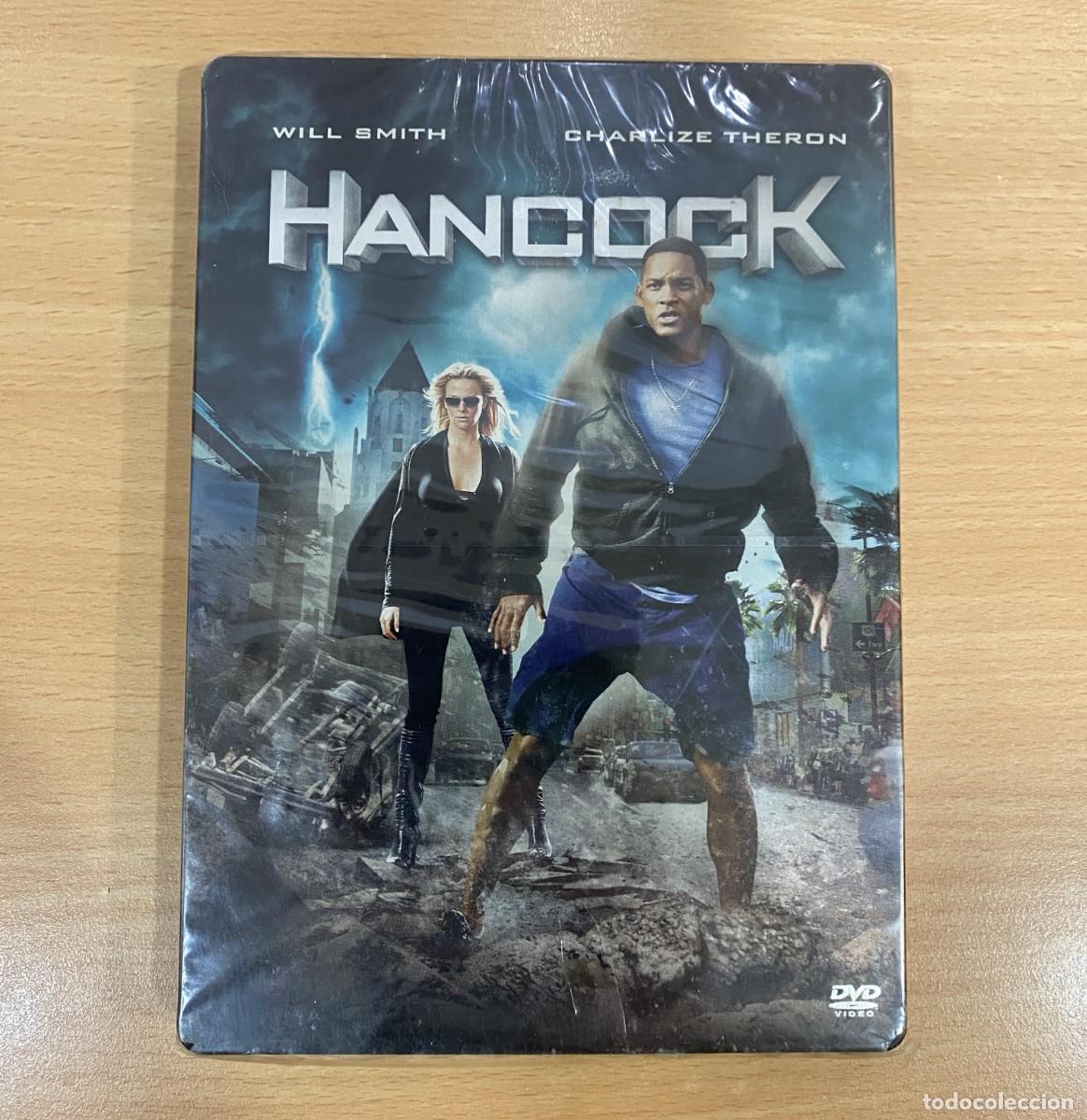 Cine: DVD CAJA MET&Aacute;LICA / STEELBOOK 2 DISCOS CINE CON SUPERH&Eacute;ROE - HANCOCK (2008). PRECINTADO