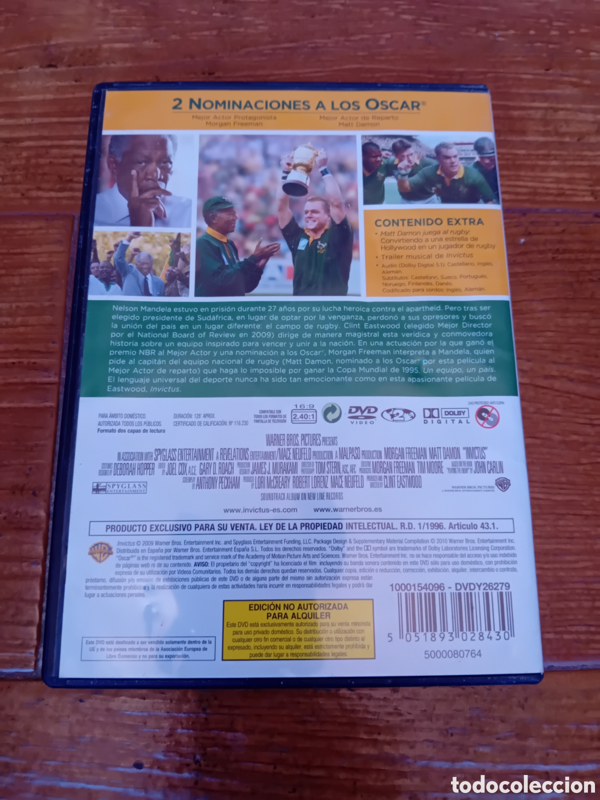 Cine: Dvd Invictus -Morgan Freeman- - Foto 2