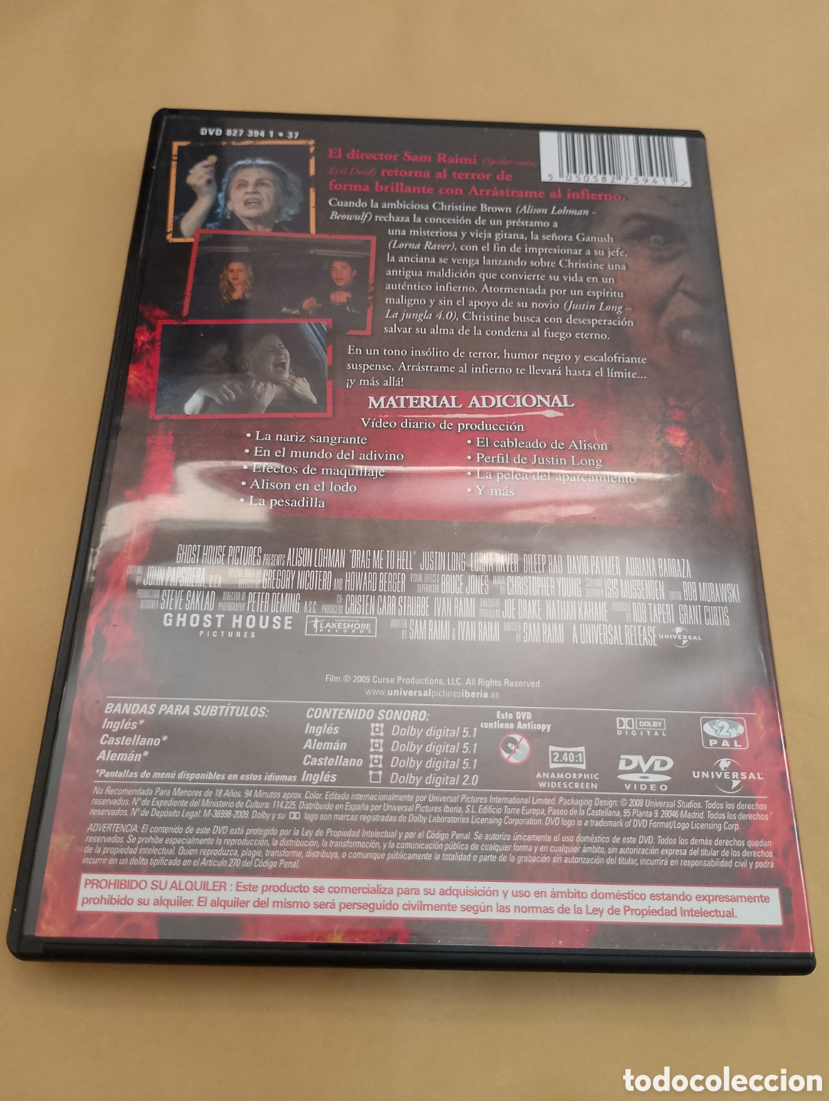 Cine: Dvd. Arr&aacute;strame al infierno. Sam Raimi. Descatalgoada. Terror. - Foto 2