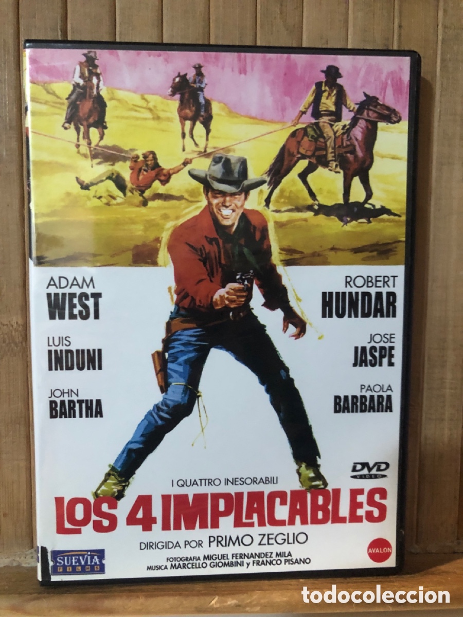 Cine: Los 4 Implacables DVD SEMINUEVO * Caratula rota