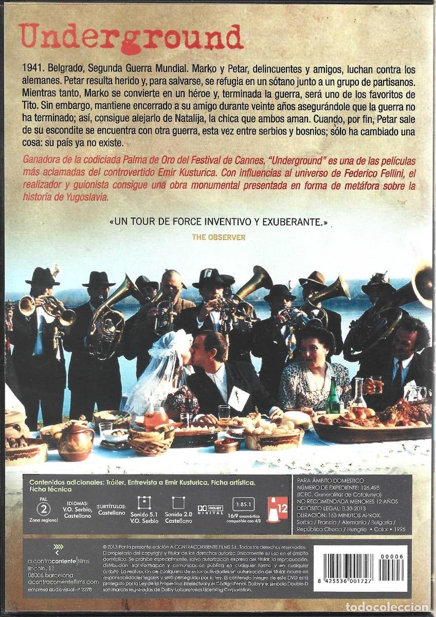 Cine: UNDERGROUND DE EMIR KUSTURICA (CAJA SLIM) - Foto 2