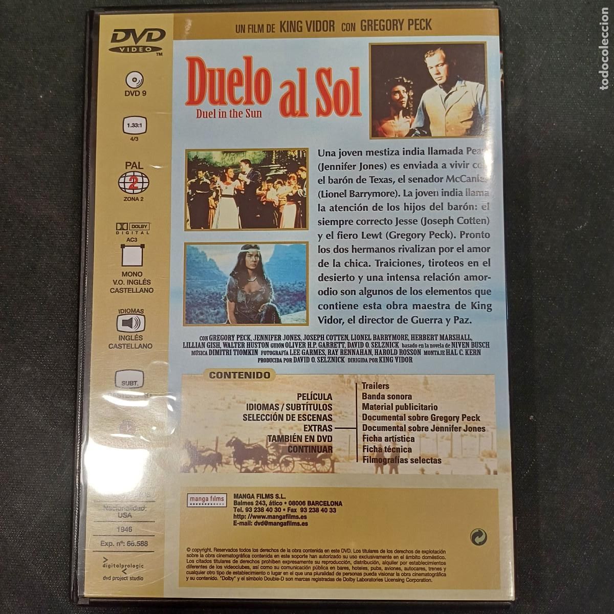 Cine: DUELO AL SOL/GREGORY PECK/DVD. - Foto 3