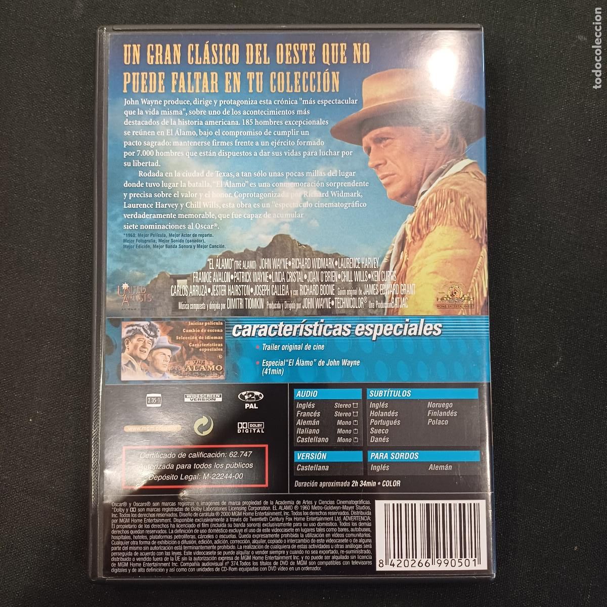 Cine: EL ALAMO/JOHN WAYNE/DVD. - Foto 3