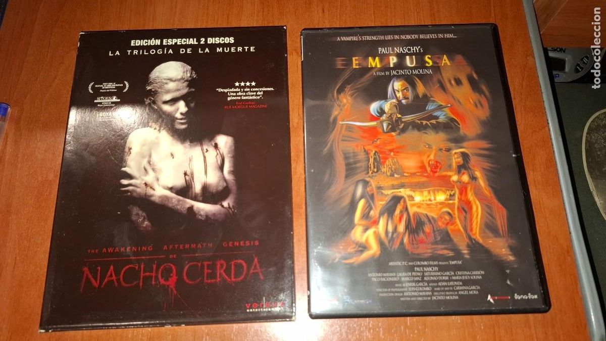 Cine: Nacho cerda y empusa. Terror, 2 dvd peliculas