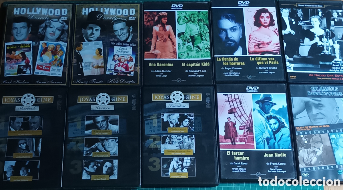 Cine: Lote 10 dvd con 22 pel&iacute;culas cl&aacute;sicas