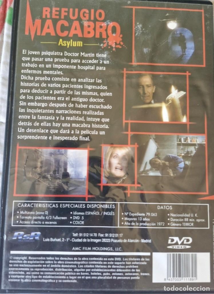 Cine: REFUGIO MACABRO - ASYLUM - PETER CUSHING - DVD - NUEVA SIN PRECINTO - Foto 2