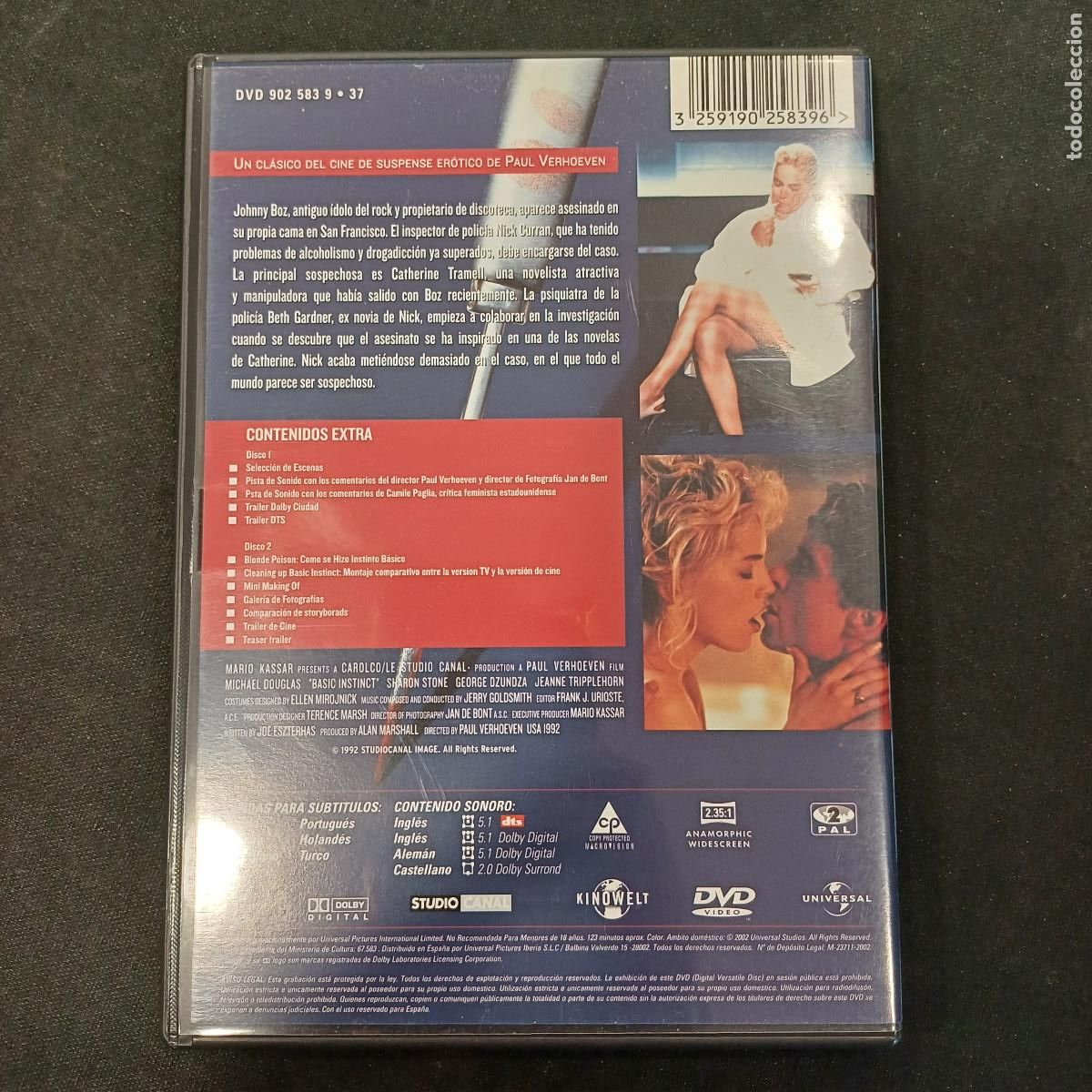 Cine: INSTINTO BASICO/DVD 2 DISCOS. - Foto 3