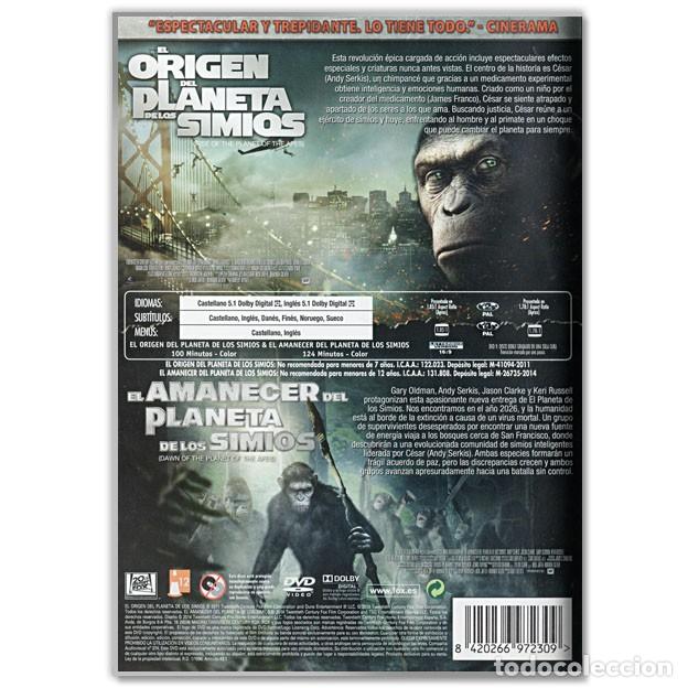 Cine: EL PLANETA DE LOS SIMIOS DOBLE PACK DVD (Sci-Fi) - Foto 2