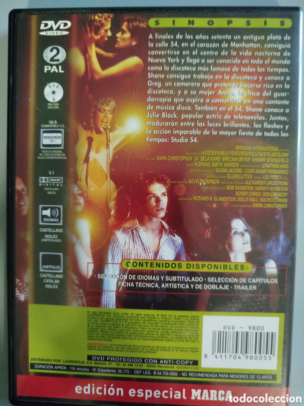 Cine: PELICULA DVD - ESTUDIO STUDIO 54 - Foto 2