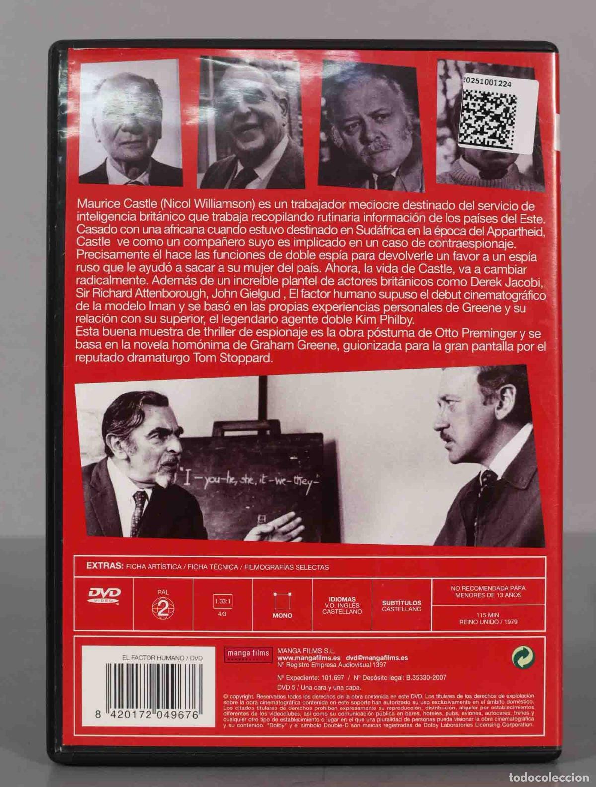 Cine: DVD. EL FACTOR HUMANO - Foto 2