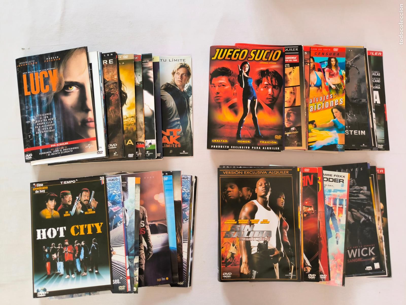 Cinema: LOTE 100 CARATULAS DVD - ACCION / AVENTURAS - PORTADAS ORIGINALES (FV)