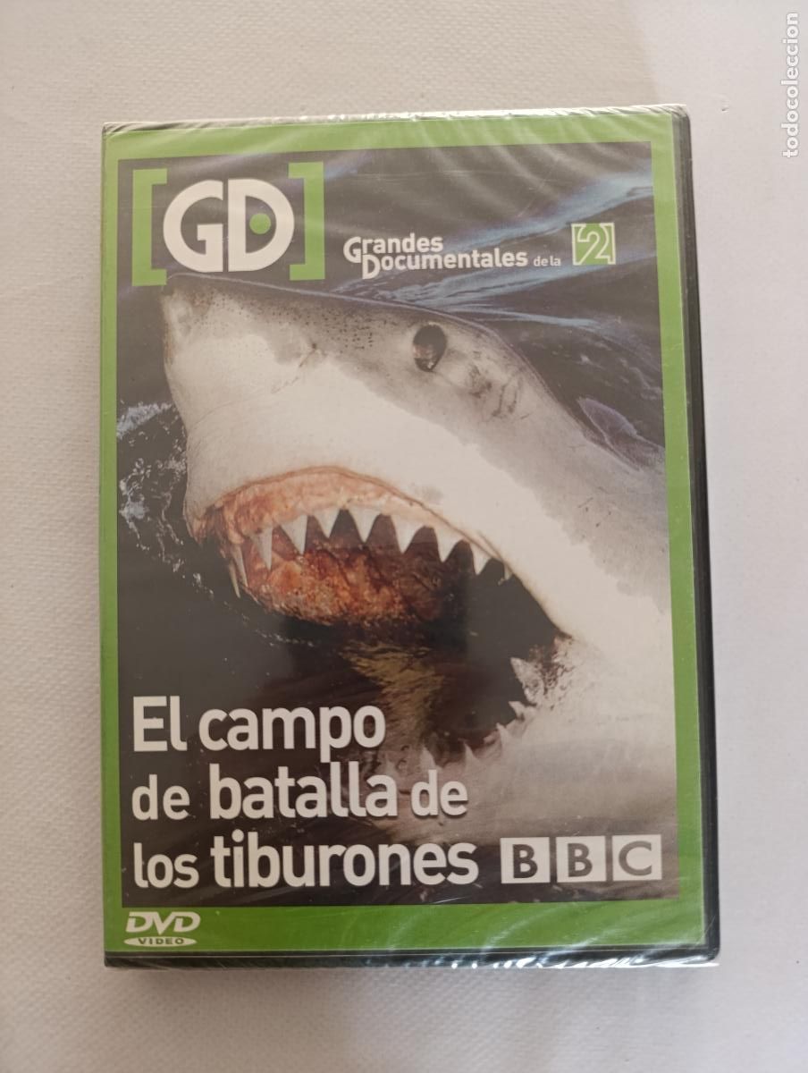 Cinema: DVD EL CAMPO DE BATALLA DE LOS TIBURONES - GRANDES DOCUMENTALES DE LA 2 - BBC - NUEVO (5J)