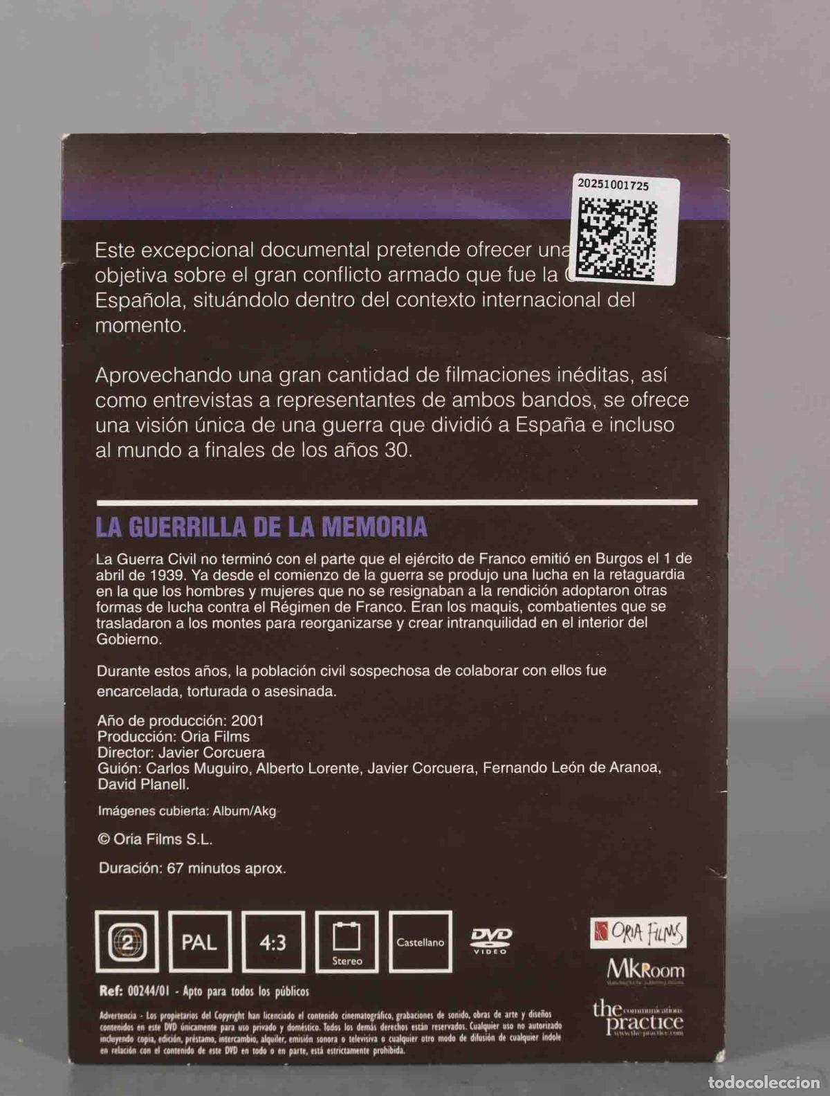 Cine: DVD. LA GUERRILLA DE LA MEMORIA - Foto 2