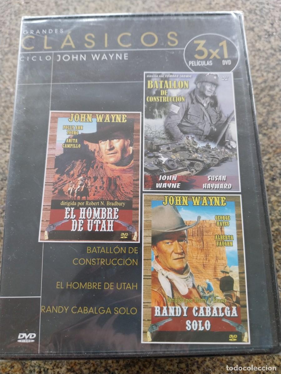 Cinema: DVD -- EL HOMBRE DE UTAH / BATALLON DE CONSTRUCCION / RANDY CABALGA SOLO -- CAJA FINA - NUEVA --