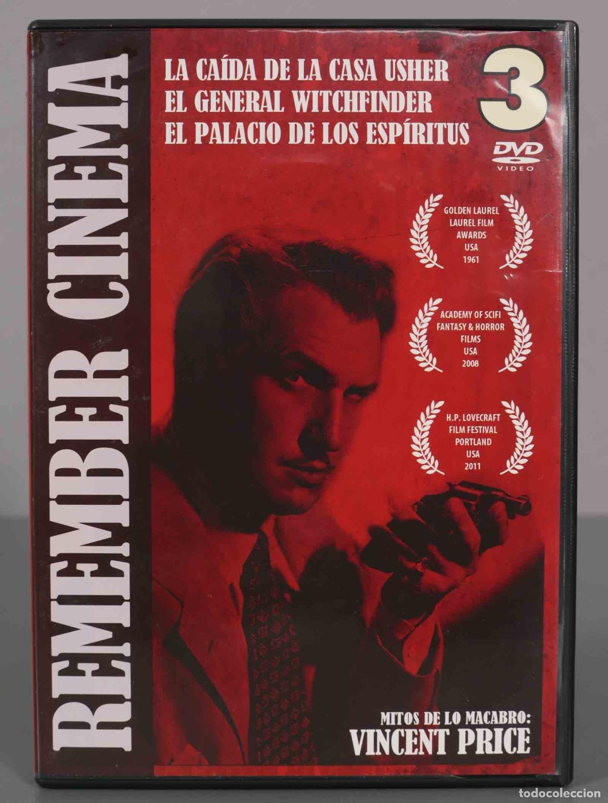 Kino: DVD. REMEMBER CINEMA: LA CA&Iacute;DA DE LA CASA USHER, EL GENERAL WITCHFINDER, PALACIO DE LOS ESP&Iacute;RITUS