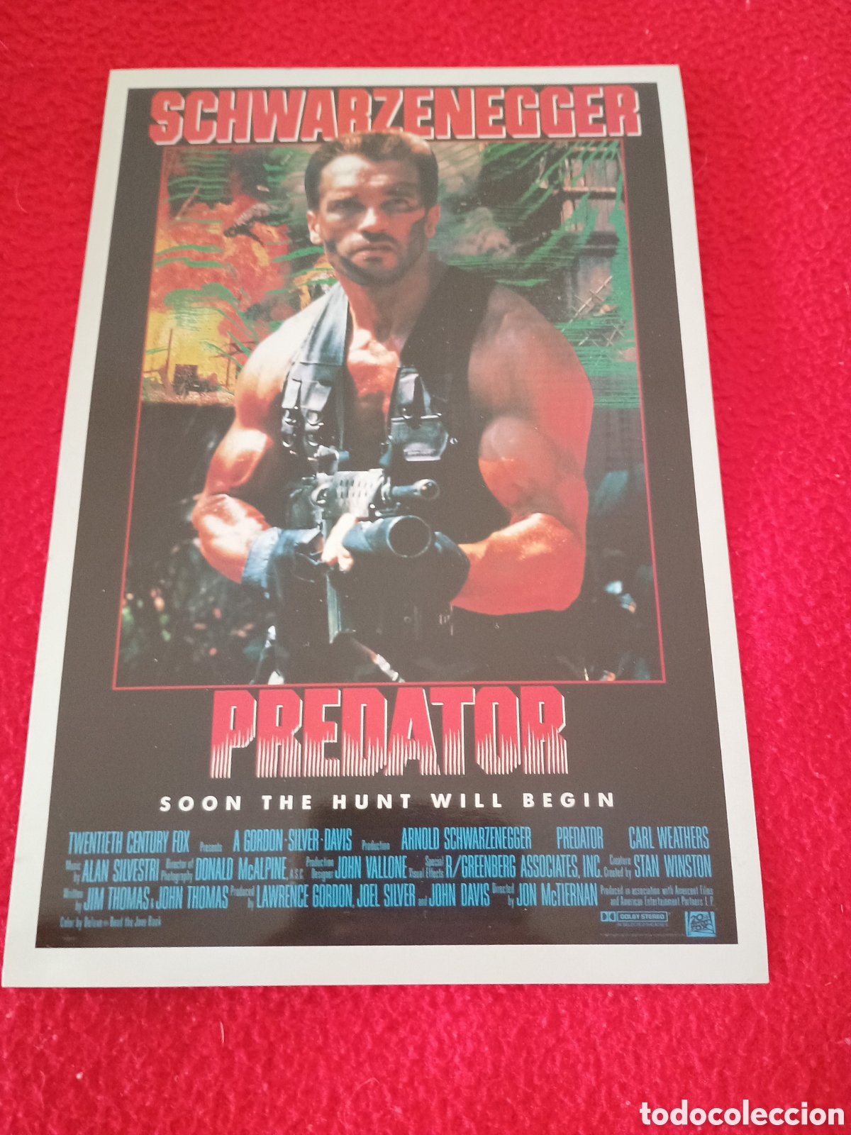 Cine: Folleto - depredador Arnold Schwarzenegger