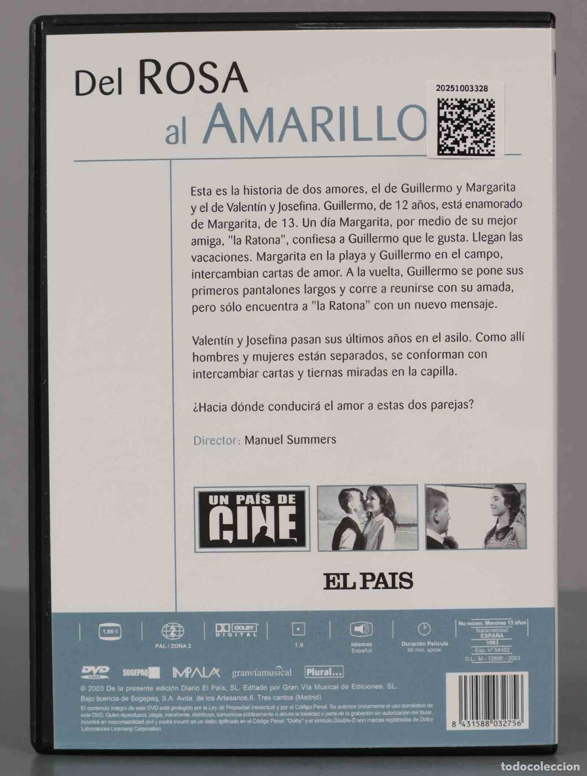 Cine: DVD. DEL ROSA AL AMARILLO - Foto 2