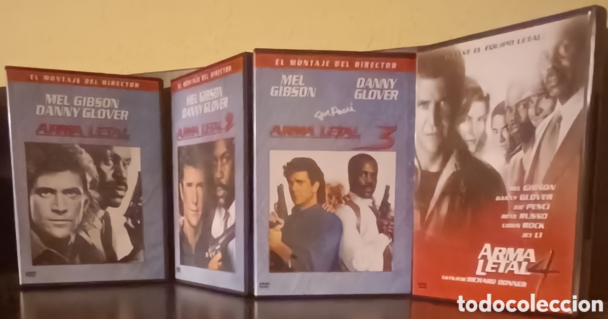 Cine: ARMA LETAL 1, 2, 3 y 4 TETRALOG&Iacute;A COMPLETA