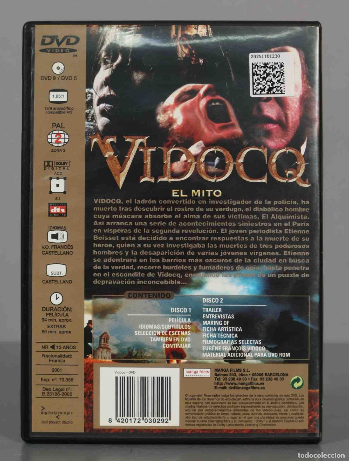 Cine: DVD. VIDOCQ. EL MITO. - Foto 2
