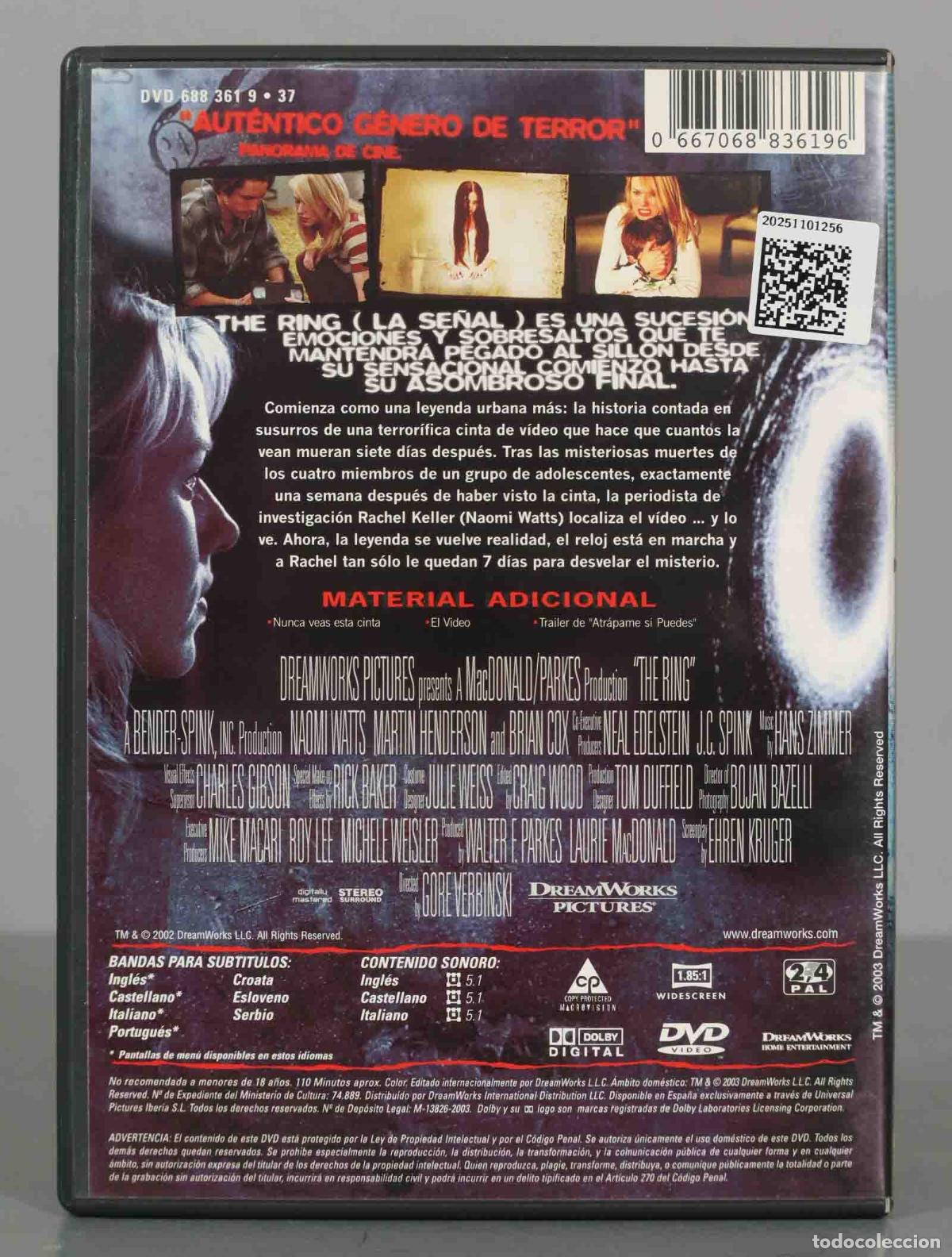 Cine: DVD. THE RING LA SE&Ntilde;AL. - Foto 2