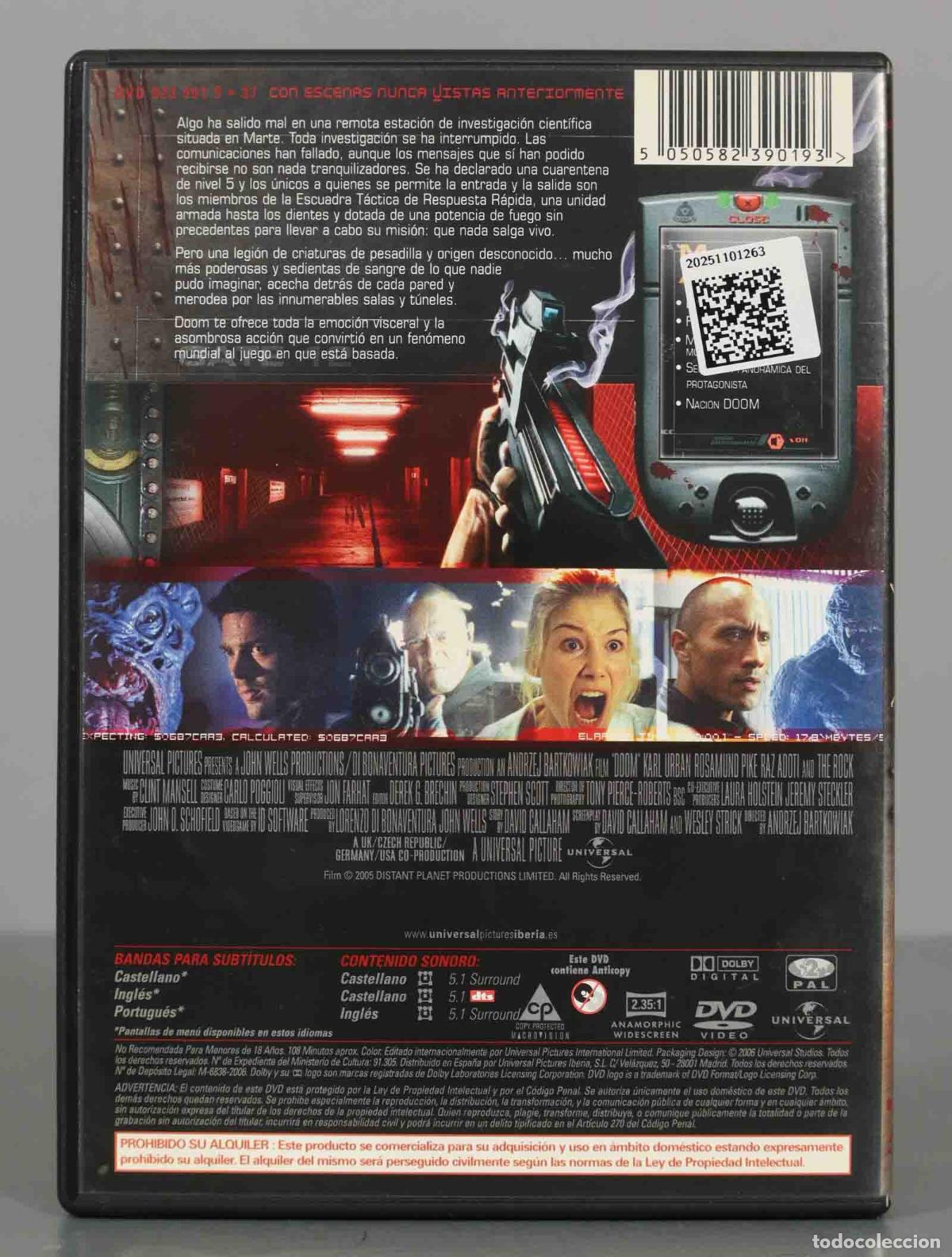 Cine: DVD. DOOM. VERSION EXTENDIDA. - Foto 2