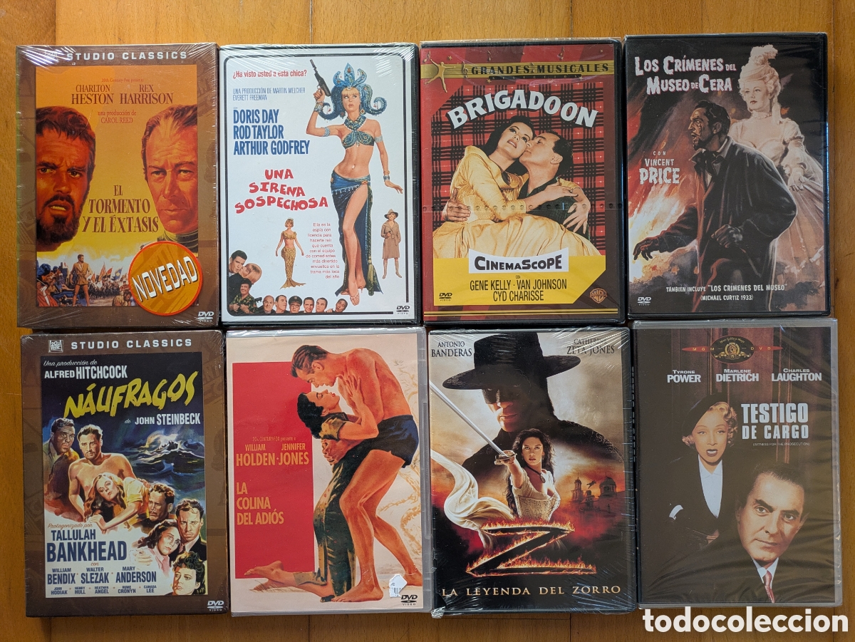 Cine: Lote 37 DVDs Cl&aacute;sicos Precintados Nuevos