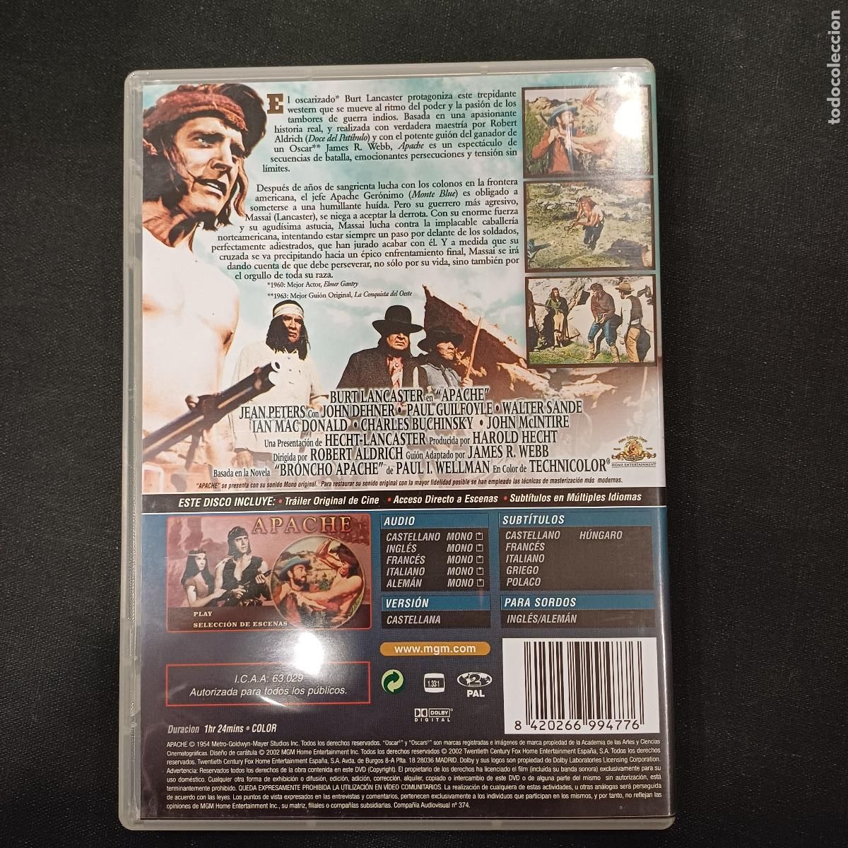 Cine: APACHE/BURT LANCASTER/DVD. - Foto 3