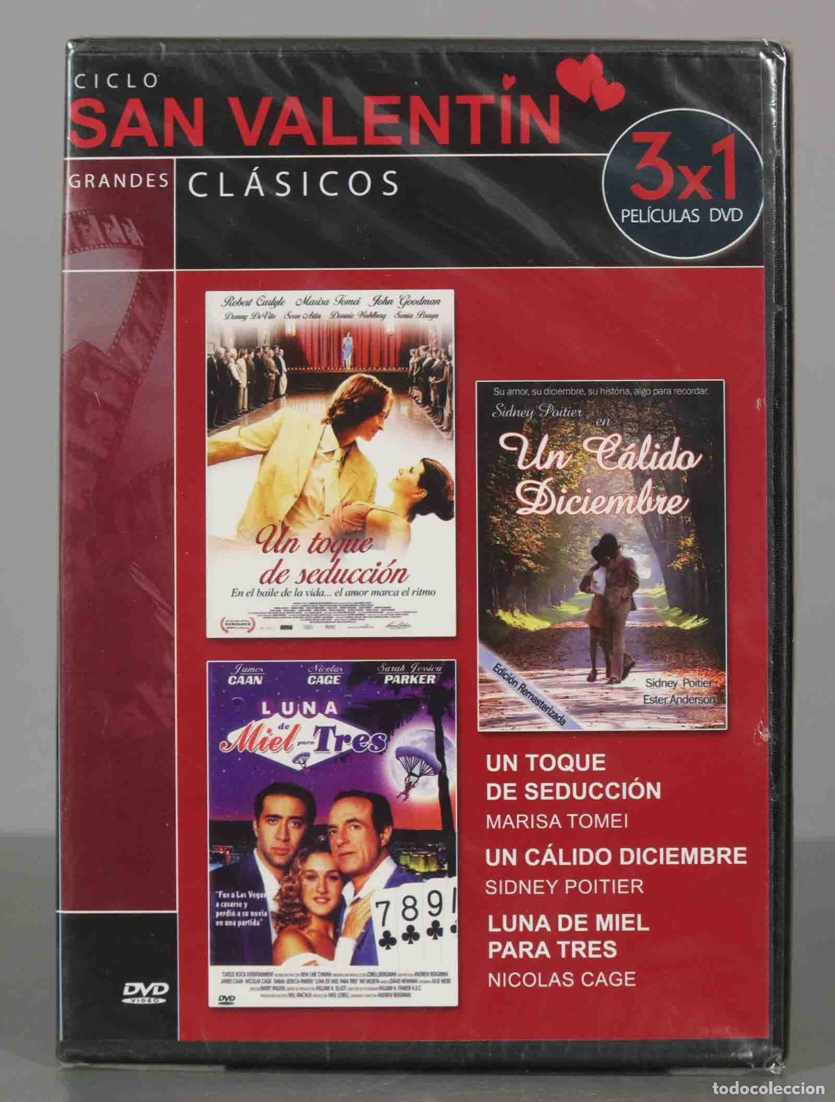Cine: DVD. GRANDES CLASICOS CICLO. UN C&Aacute;LIDO DICIEMBRE LUNA DE MIEL PARA TRES. PRECINTADO