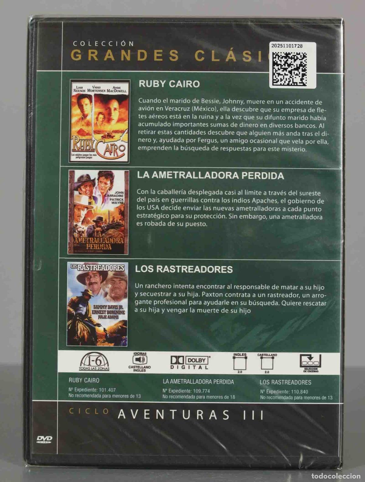 Cine: DVD. RUBY CAIRO LA AMETRALLADORA PERDIDA LOS RASTREADORES. PRECINTADO - Foto 2