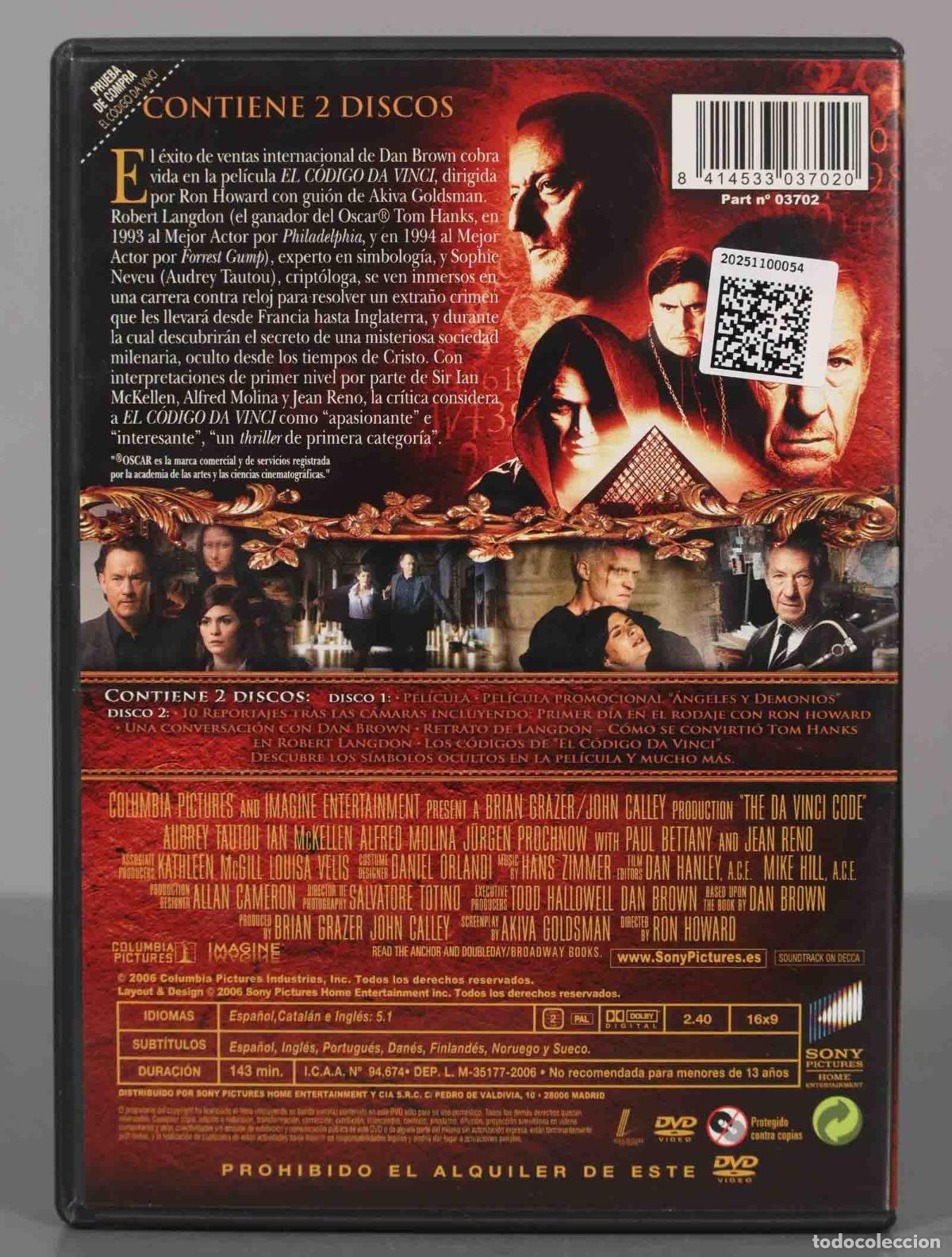 Cine: DVD. EL CODIGO DA VINCI. - Foto 2