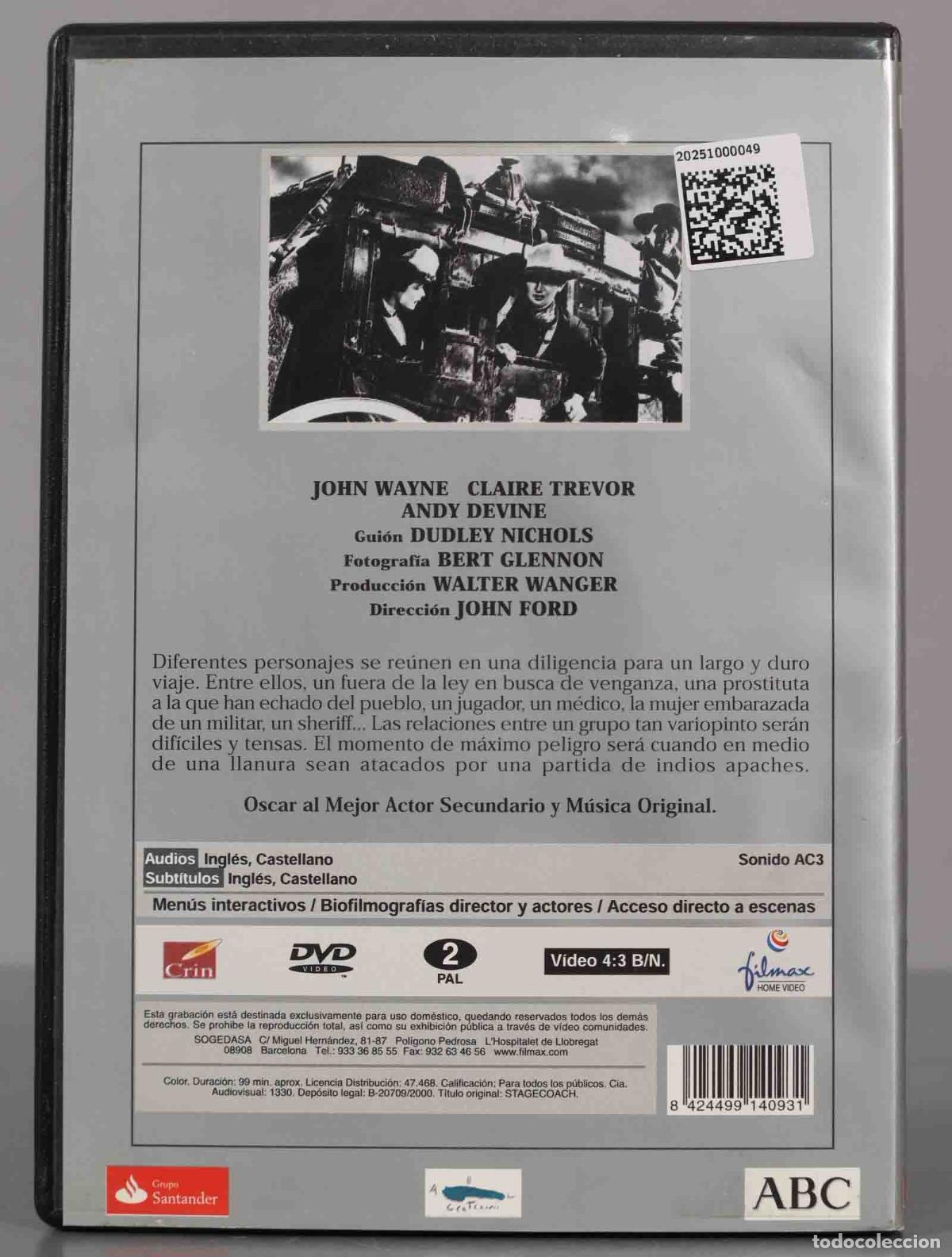 Cine: DVD. LA DILIGENCIA. WAYNE - Foto 2